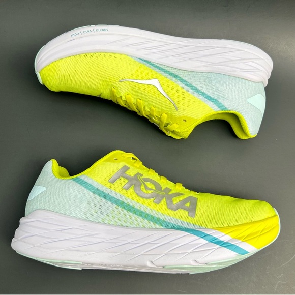 HOKA One One Rocket X Unisex Running Shoes Yellow/Blue 1113532 BGEPR NEW - Picture 8 of 11